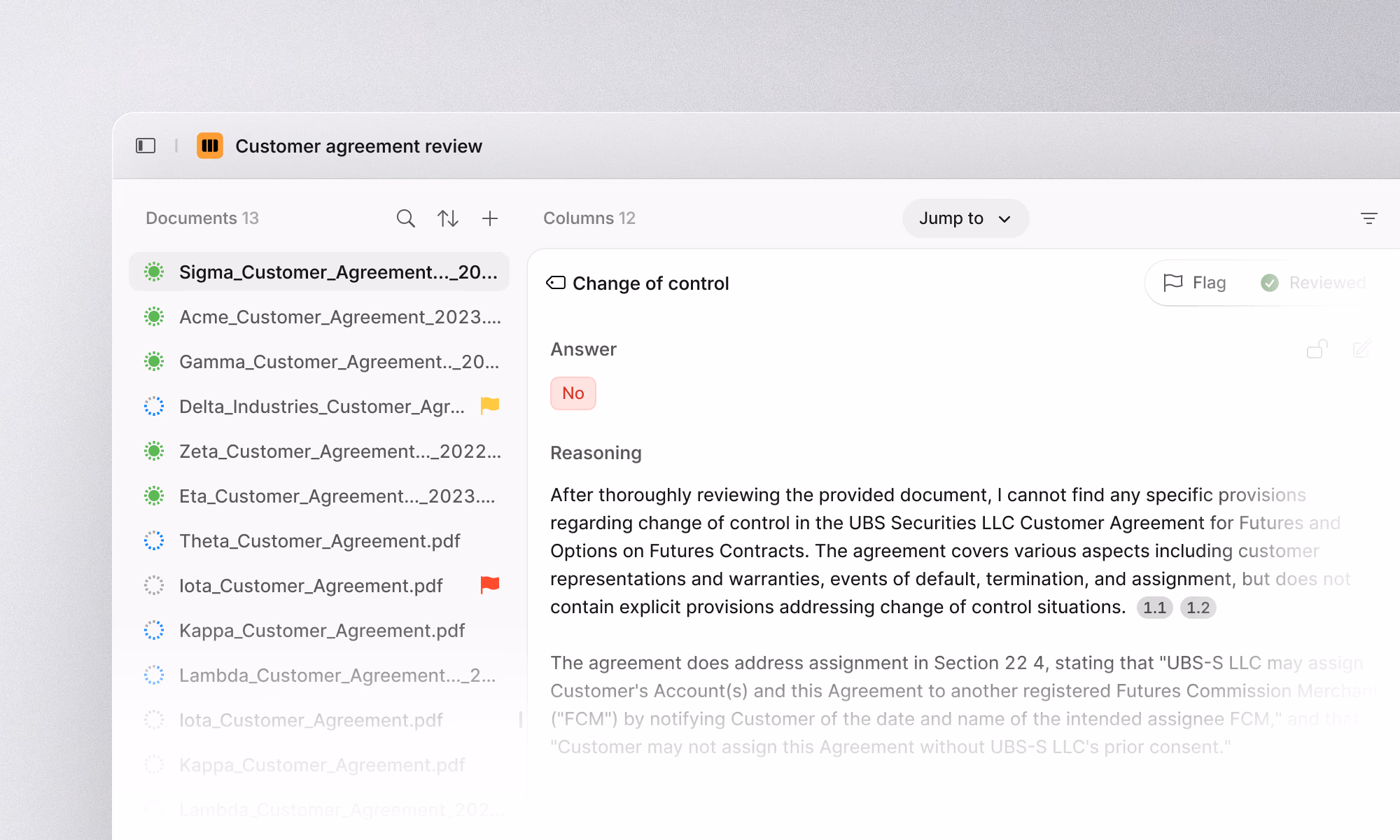 Collaborate on reviews — review table with collaboration features