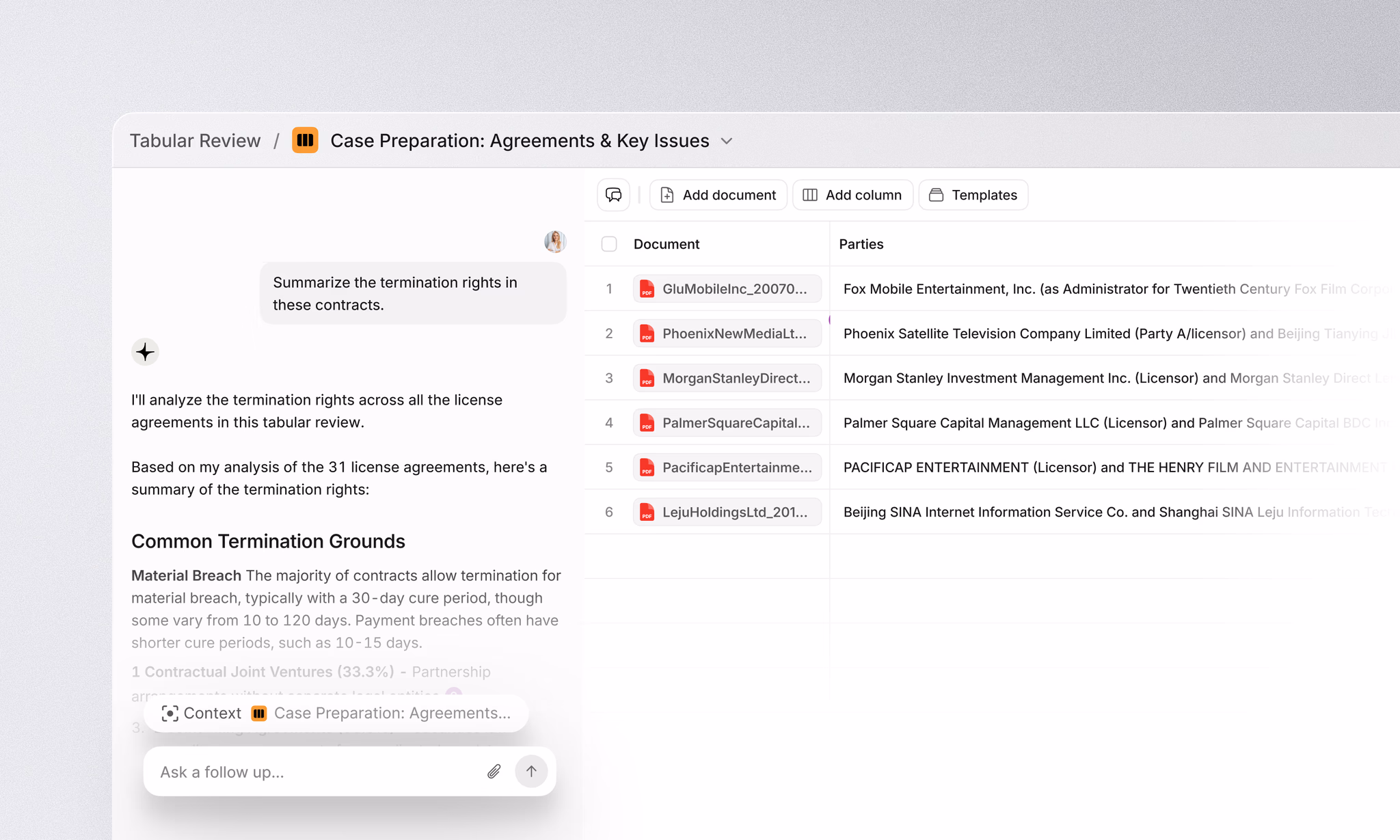 Shift from documents to decisions — insights and assistant view